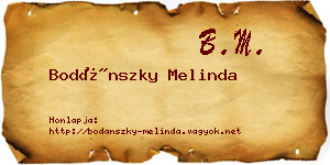 Bodánszky Melinda névjegykártya