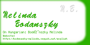 melinda bodanszky business card